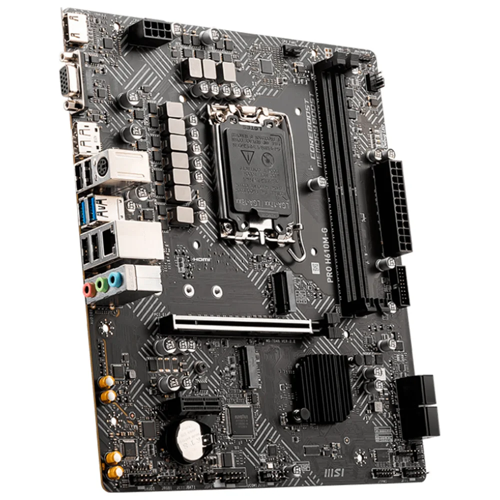 Imagem 3 de 5 do produto Placa Mae Msi Pro H610m-g, Ddr5, Socket LGA  1700, M-atx, Chipset Intel H610, Pro-h610m-g-DDR5