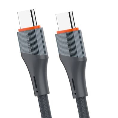 Cabo De Dados Tipo-c Para Tipo-c Nylon Trancado 1m Preto Kafei - Kildcbc007