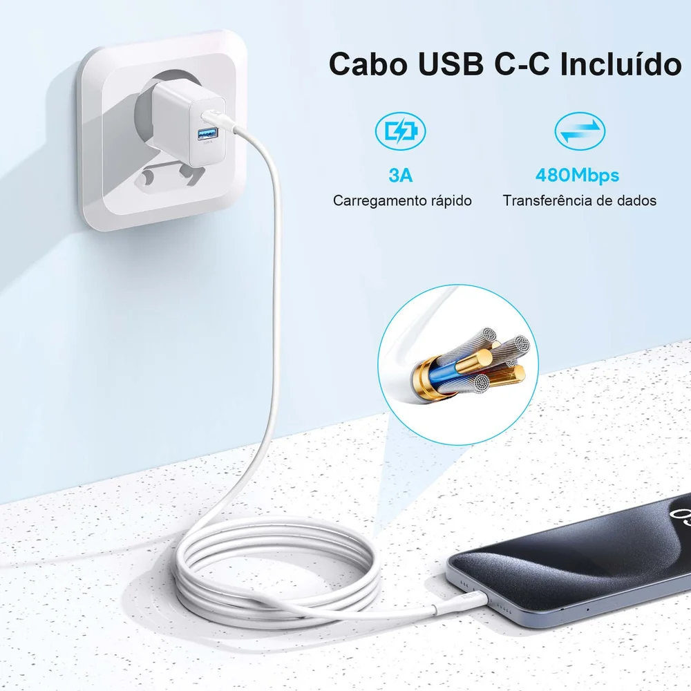 Imagem 4 de 4 do produto Carregador Super Rápido Para Moto G14