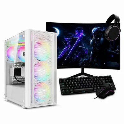 PC Gamer Completo Ryzen 5 5600, RTX 4060, 16gb Ddr4, SSD Nvme 500gb, 600w 80 Plus, PCdeze04-e