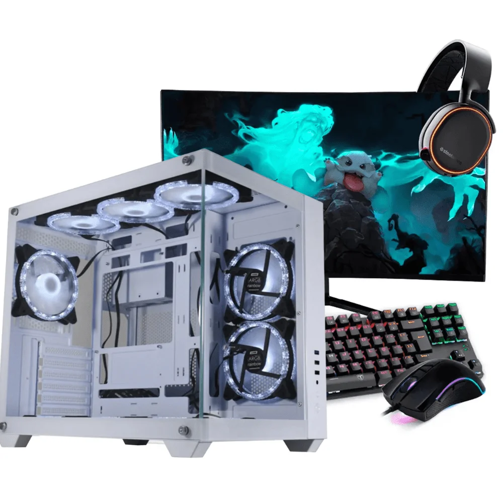 PC Gamer Completo Ryzen 5 5500, RTX 4060, 16gb Ddr4, SSD Nvme 500gb, 600w 80 Plus, Kmhh016-e