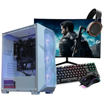 PC Gamer Completo Ryzen 5 4500, RTX 3050, 16gb Ddr4, SSD 480GB, 600w 80 Plus, C9nq8r02-e