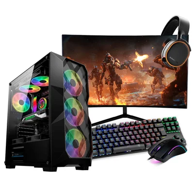 PC Gamer Completo Ryzen 5 4500, RTX 3050, 16gb Ddr4, SSD 480GB, 600w 80 Plus, Mesh012-e