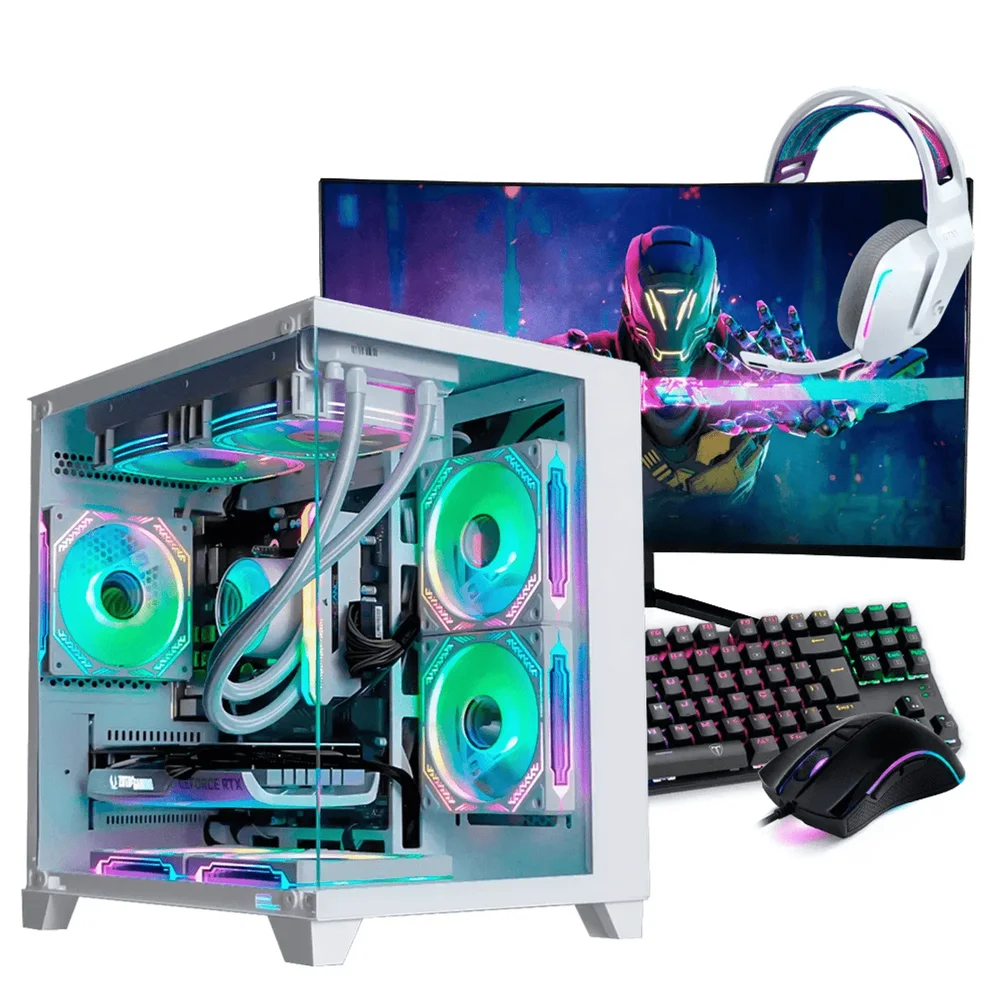 PC Gamer Completo Ryzen 5 5500, RTX 4060, 16gb Ddr4, SSD Nvme 500gb, 600w 80 Plus, Aquapc04-e PC Gamer Completo Ryzen 5 5500, RTX 4060, 16gb Ddr4, SSD Nvme 500gb, 600w 80 Plus, Aquapc04-e