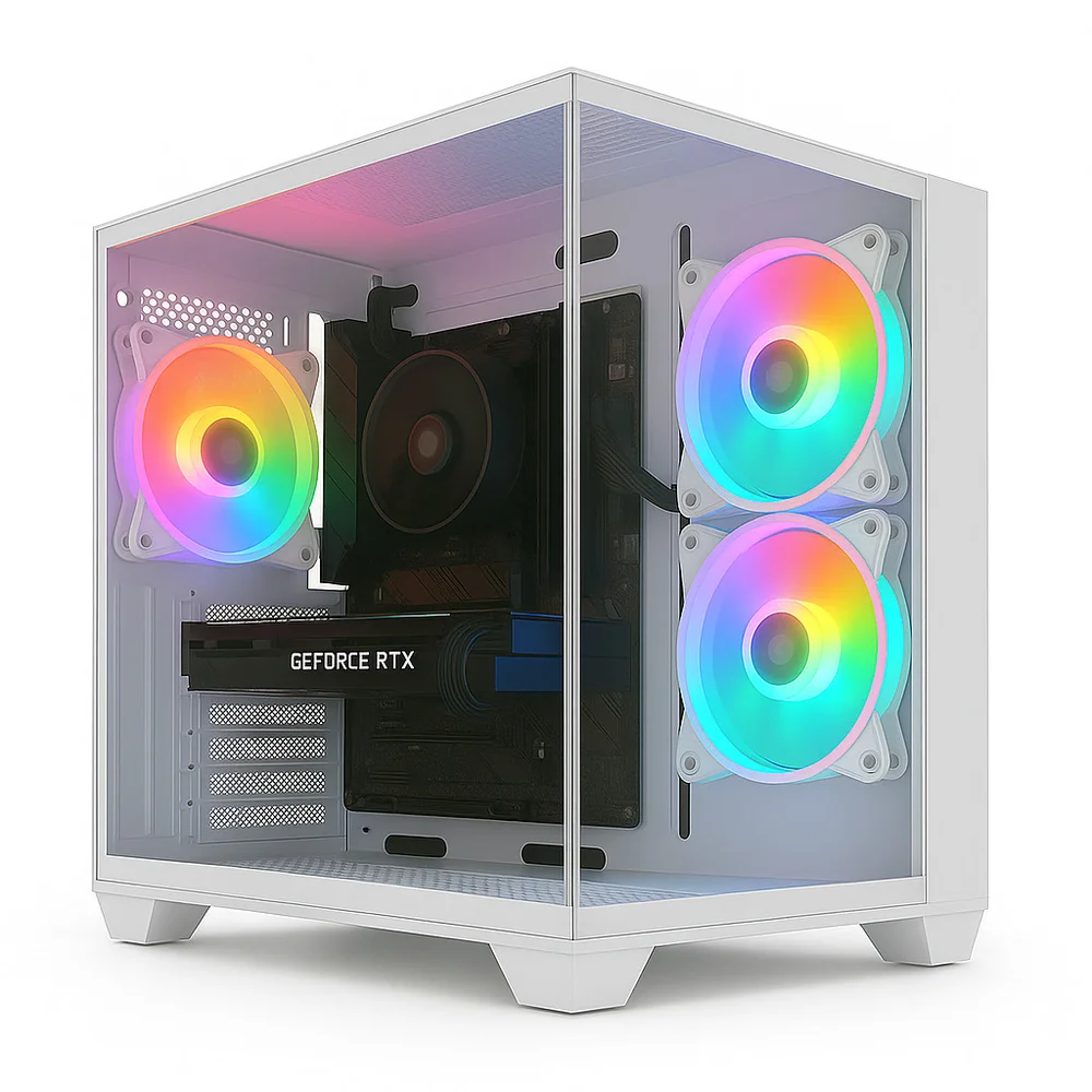 PC Gamer Balão.info Aquarium, AMD Ryzen 5 5600GT, 16GB, Radeon Vega 7, SSD 1TB M.2, Fonte 500w, Branco SKA052