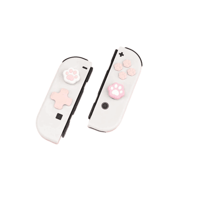 Capas Botoes Rosa Nintendo Switch Joypad Lite OLED Patinhas
