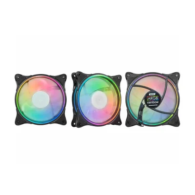 Kit Cooler K-mex ARGB Aasa 3 Coolers 120 Mm Com Controladora