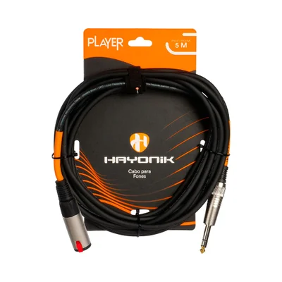 Cabo Extensor Player P10 (f) X P10 (m) 5m Preto Hayonik