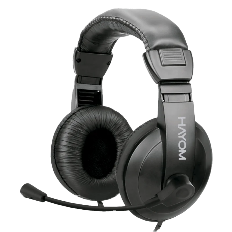 Imagem 2 de 3 do produto Headset Office Hayom Hf2215 40mm 1x P3 3,5mm Com Microfone Preto - Hf2215