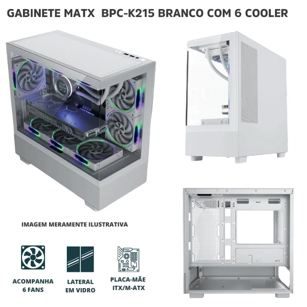 Computador Gamer Ryzen 7 5700g Ram 32gb Ddr4 SSD 480 Gb C/ 6 Cooler - view 2