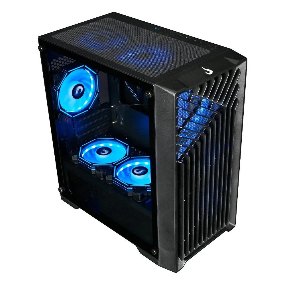 Gabinete Gamer Rise Mode X1 S/fan S/fonte Midtower Atx Vidro Temperado Preto - Rm-x1-01-fb