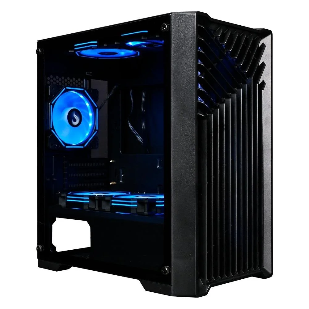 Gabinete Gamer Rise Mode X1 S/fan S/fonte Midtower Atx Vidro Temperado Preto - Rm-x1-01-fb