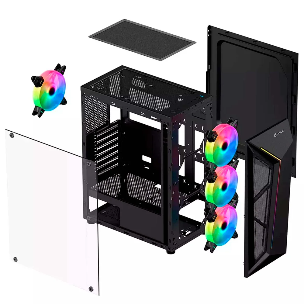 Computador PC Gamer I9 11ª Geração 32gb Ram SSD 480GB RTX 3060 Monitor 23" Curvo - Preto - view 2