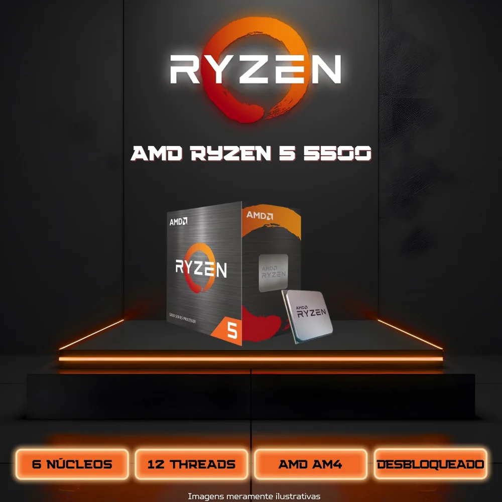 Imagem 3 de 5 do produto PC Gamer Ludic By Bluepc - Amd Ryzen 5 5500, Geforce RTX 3050 8GB, 16gb Ddr4, SSD 512gb M.2 Nvme, Fonte 600w 80 Plus - Pgbp-1001lud