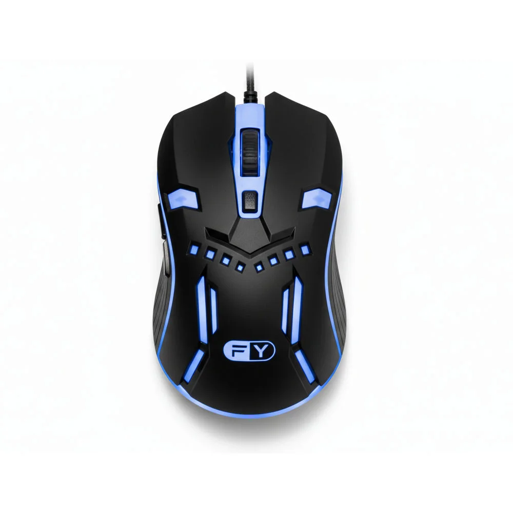 Imagem 4 de 5 do produto Mouse Gamer Com Fio Usb S1 Fy, Iluminação RGB E Design Ergonômico, Preto