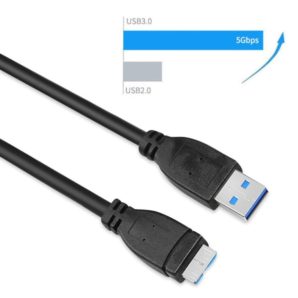 Imagem 5 de 5 do produto Cabo Para Hd Externo Usb Micro B 3.0 5gbps 5 Metros Compatível Com Samsung Seagate Toshiba Western Digital