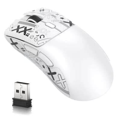 Mouse Gamer Attack Shark Bluetooth R1, 18000 Dpi, White