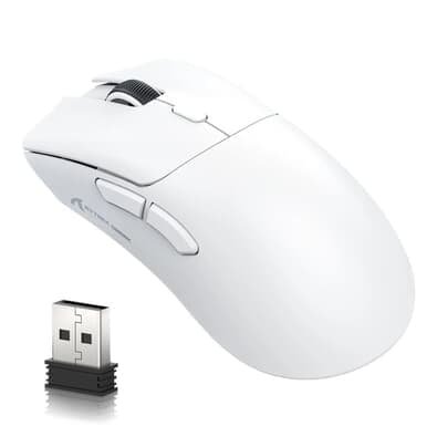 Mouse Gamer Attack Shark Bluetooth R1, 18000 Dpi, Branco