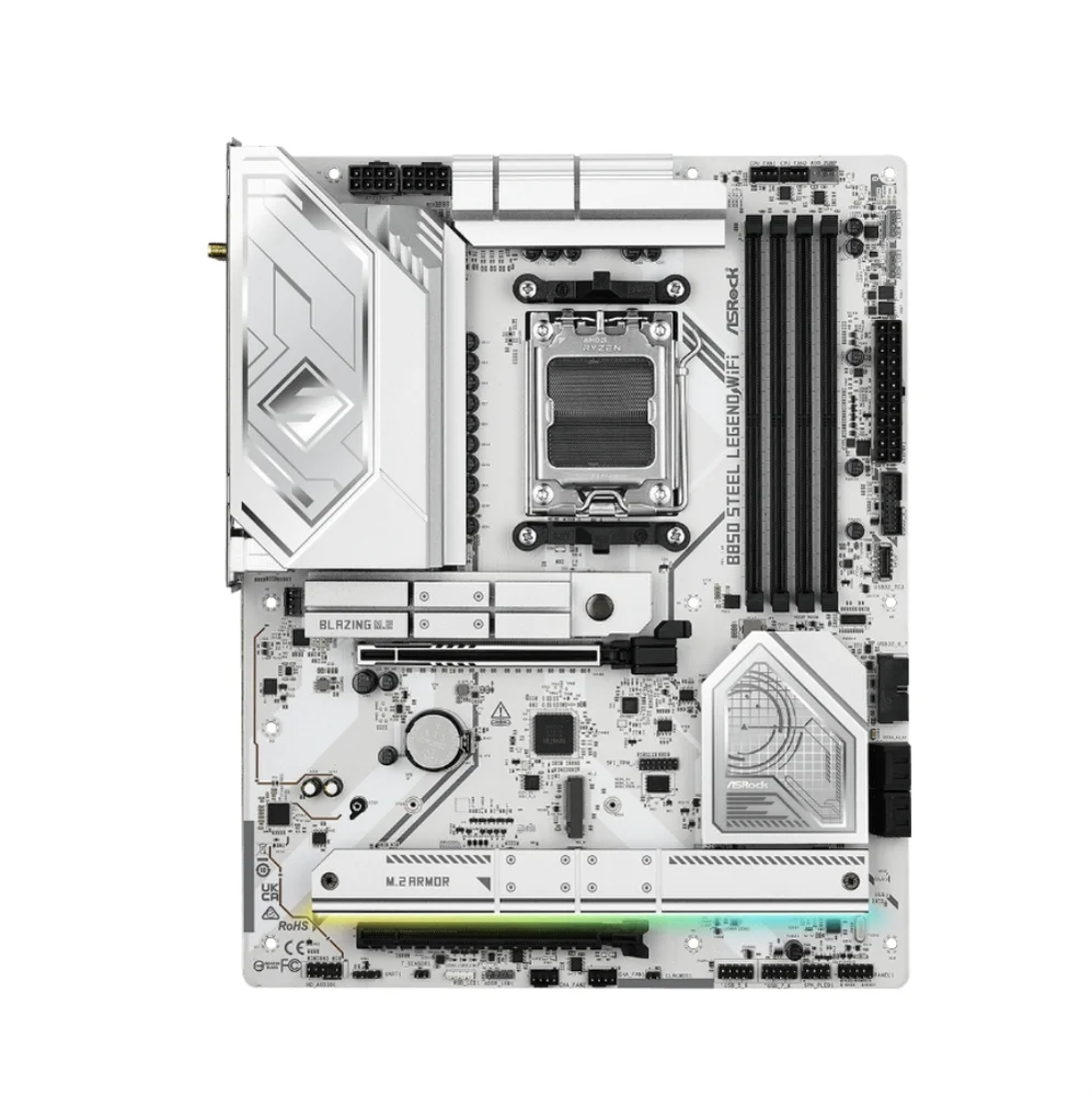 Placa Mãe Asrock B850 Steel Legend Wifi, Amd Am5, Atx, Bluetooth, Ddr5 - B850 Steel Legend Wifi 5