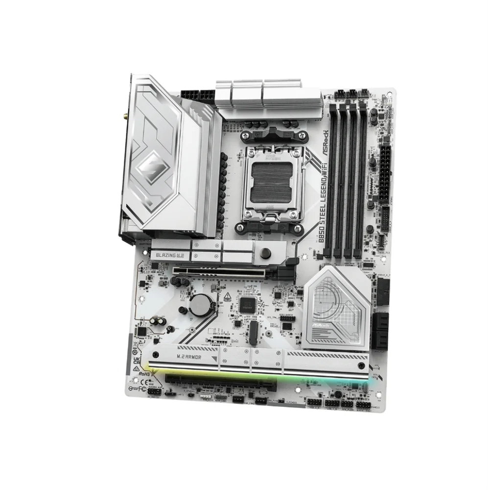 Placa Mãe Asrock B850 Steel Legend Wifi, Amd Am5, Atx, Bluetooth, Ddr5 - B850 Steel Legend Wifi 7