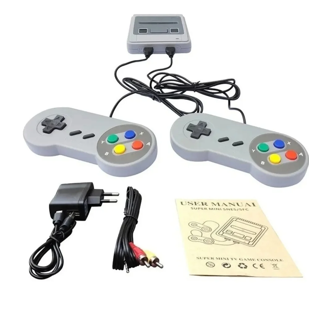Imagem 2 de 4 do produto Mini Console Super Mini Sfc Retrô 620 Jogos Clássicos 8 Bits Com 2 Controles – Plug & Play Bivolt