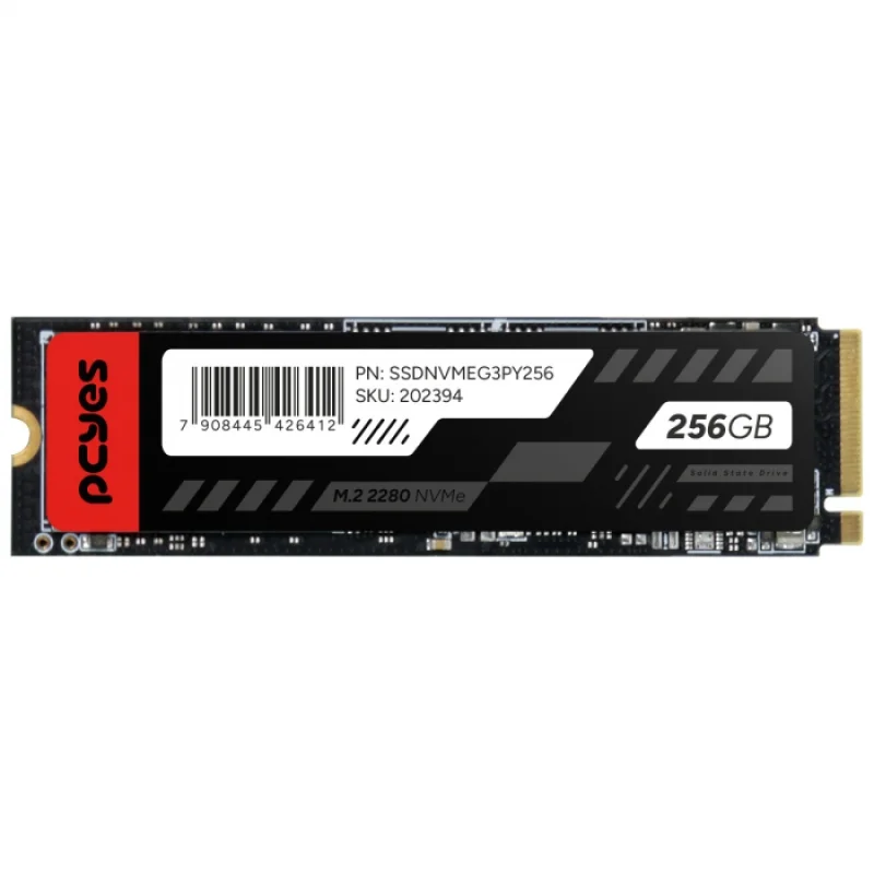 Imagem 3 de 5 do produto SSD PCyes M.2 2280 Nvme PCie 3.0x4 256gb - Leitura 2019mb Gravacao 1052mb/s - SSDNVMEg3py256