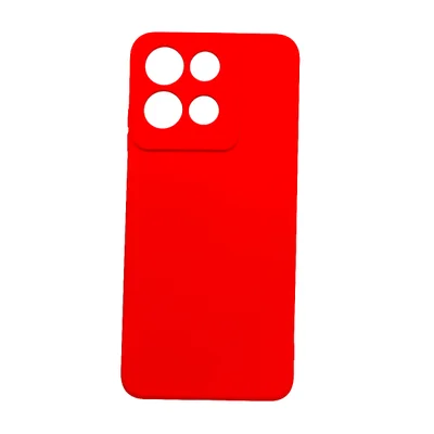 Capa Capinha Compatível Com Motorola Moto G15 Tela 6.7 Silicone Aveludada Premium Cor:vermelho