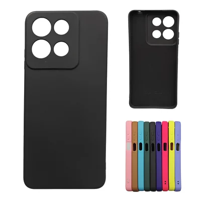 Capa Capinha Compatível Com Motorola Moto G15 Tela 6.7 Silicone Aveludada Premium Cor:preto