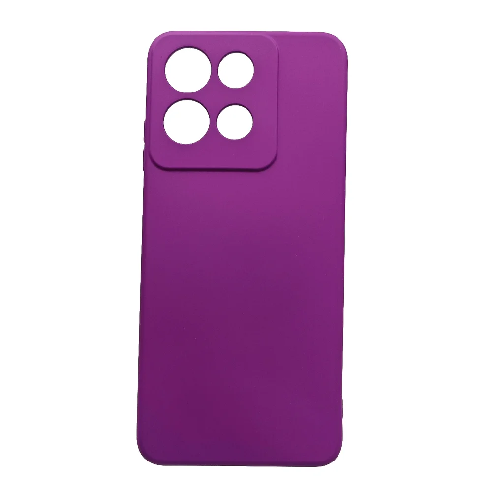 Imagem 1 de 4 do produto Capa Capinha Compatível Com Motorola Moto G15 Tela 6.7 Silicone Aveludada Premium Cor:roxo