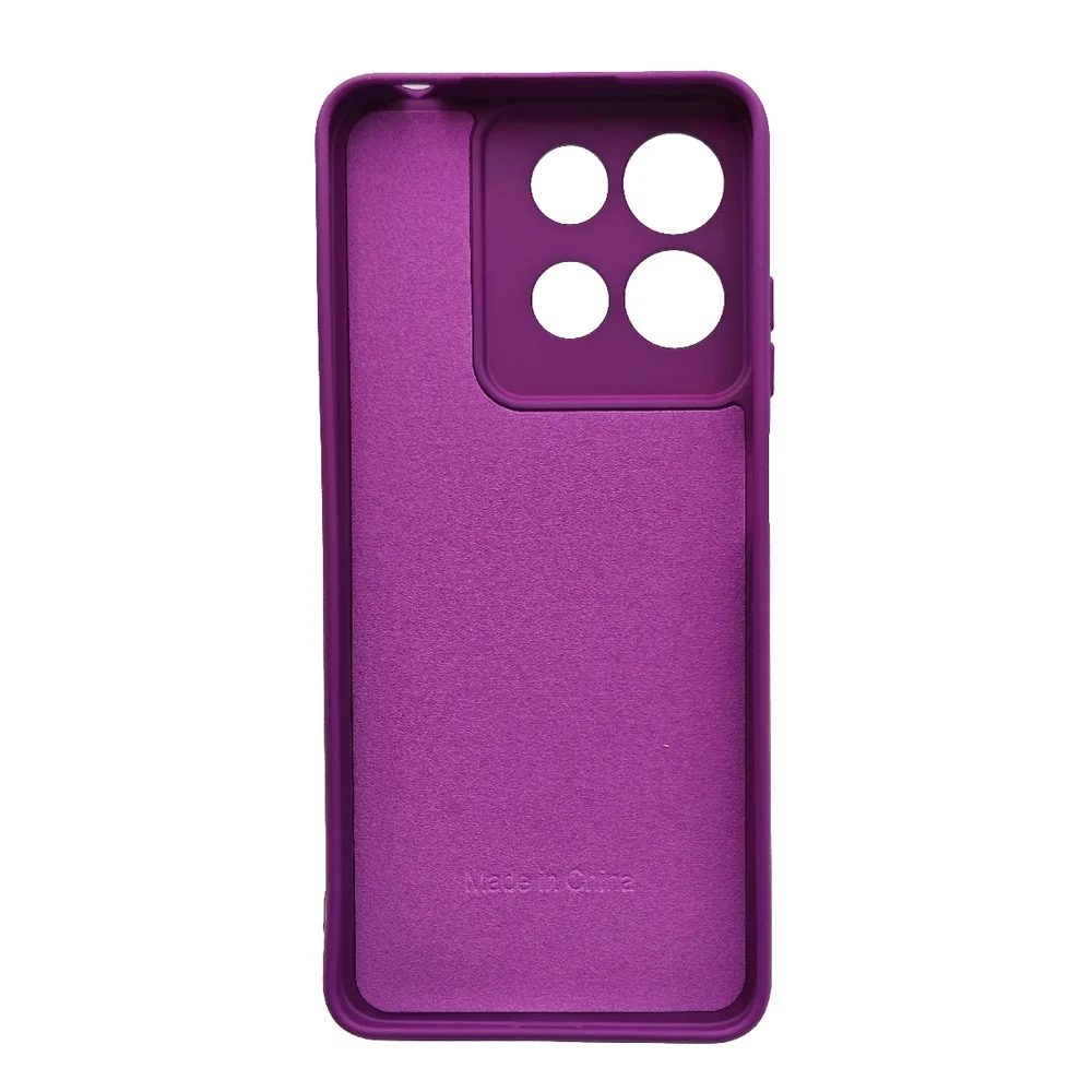 Imagem 3 de 4 do produto Capa Capinha Compatível Com Motorola Moto G15 Tela 6.7 Silicone Aveludada Premium Cor:roxo