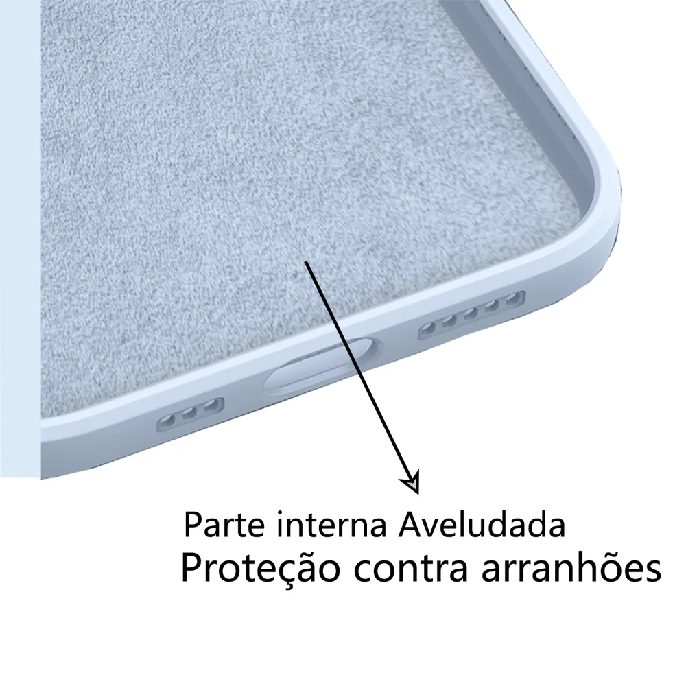 Imagem 4 de 4 do produto Capa Capinha Compatível Com Motorola Moto G15 Tela 6.7 Silicone Aveludada Premium Cor:roxo