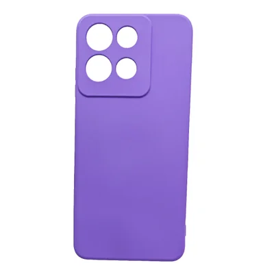 Capa Capinha Compatível Com Motorola Moto G15 Tela 6.7 Silicone Aveludada Premium Cor:lilas