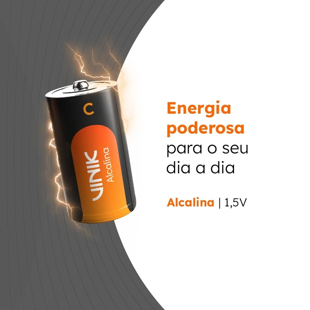 Pilha Alcalina C Lr14 C/2 Vpcb2