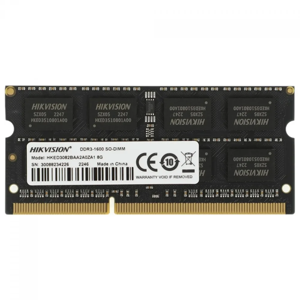 Memoria P/ Notebook Hikvision 8GB Ddr3 1600mhz So-dimm Hked3082baa2a0za1