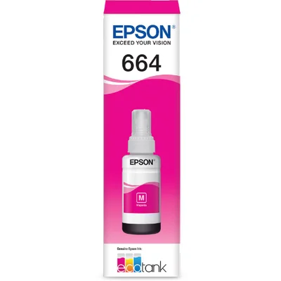 Garrafa Refil De Tinta Epson T664320al Magenta 70ml L365 L375 L565 L575 L1300 L120 L380 L395