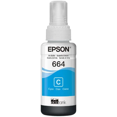Garrafa Refil De Tinta Epson T664220al Ciano 70ml L365 L375 L565 L575 L1300 L120 L380 L395 L39