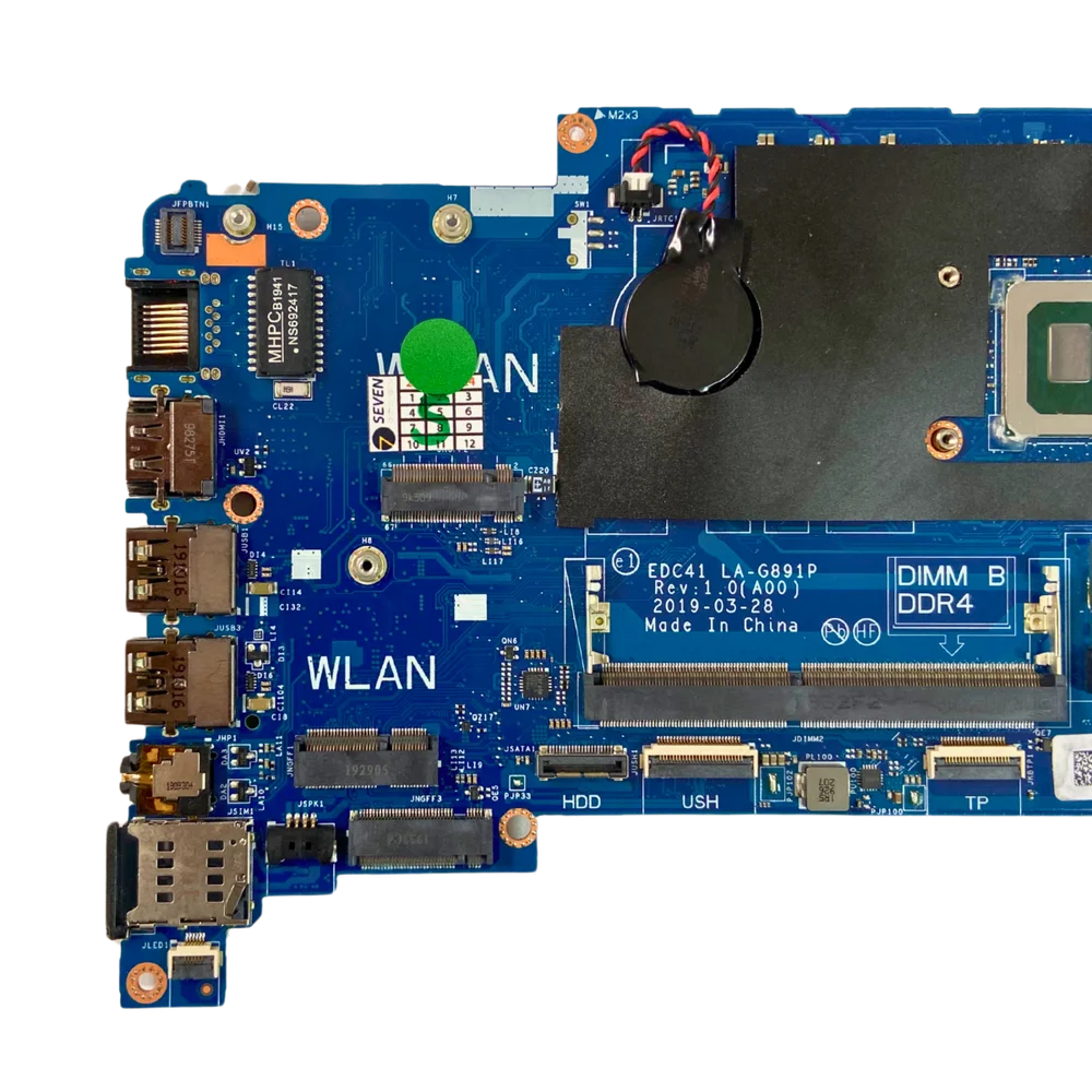 Placa Mãe Notebook Dell Edc41 La-892p Core™ i5-8365u 2 Ddr4 7
