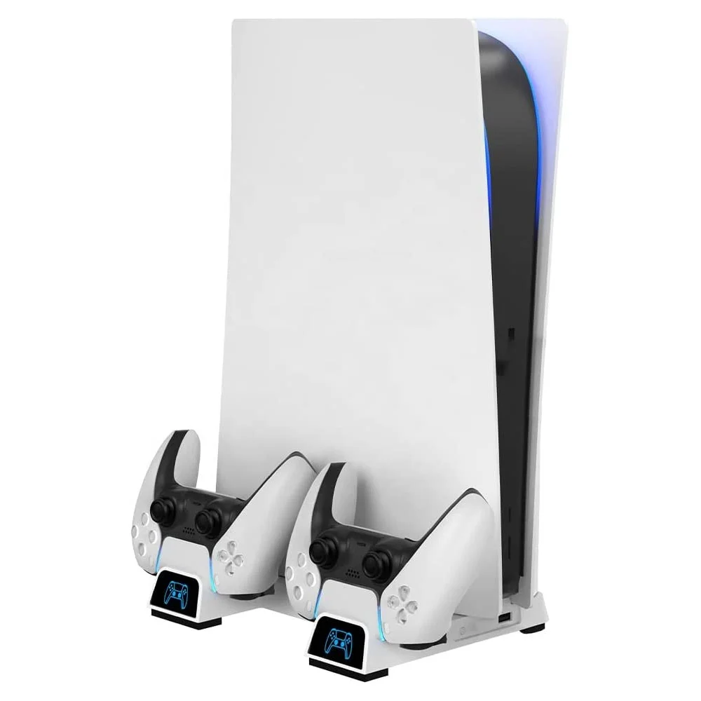 Imagem 1 de 5 do produto Base Suporte Ps5 Com Resfriador Carregador De Controle Oivo