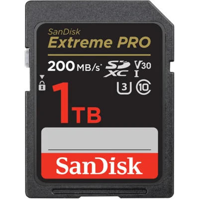 Cartão Memória Sandisk Sd Xc 1TB 200mb/s Extreme Pro Uhs-i V30 Sdsdxxd-1t00