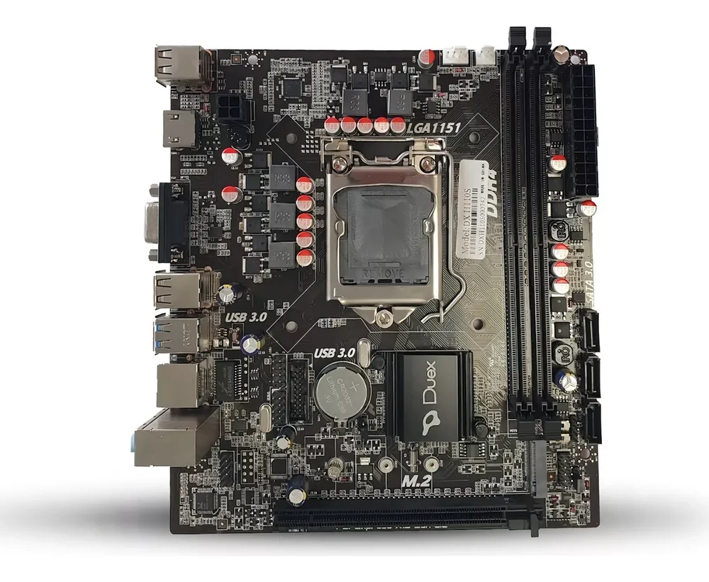 Imagem 4 de 4 do produto Placa Mãe Duex Chpset H110 LGA  1151, M.2, Rede Gigabit, Ddr4,  Usb 3.0,  Vga E Hdm - Dx H110zgm2