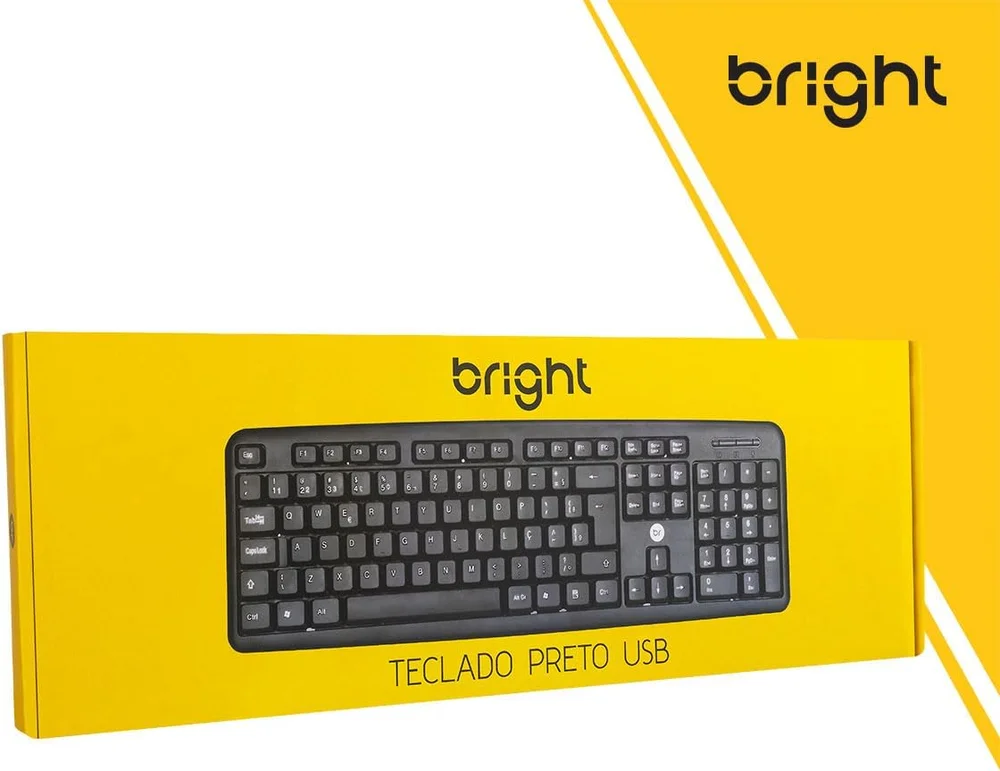 Imagem 4 de 5 do produto Teclado Usb Basic Bright 014 Preto Ótimo Design Para O Dia A Dia