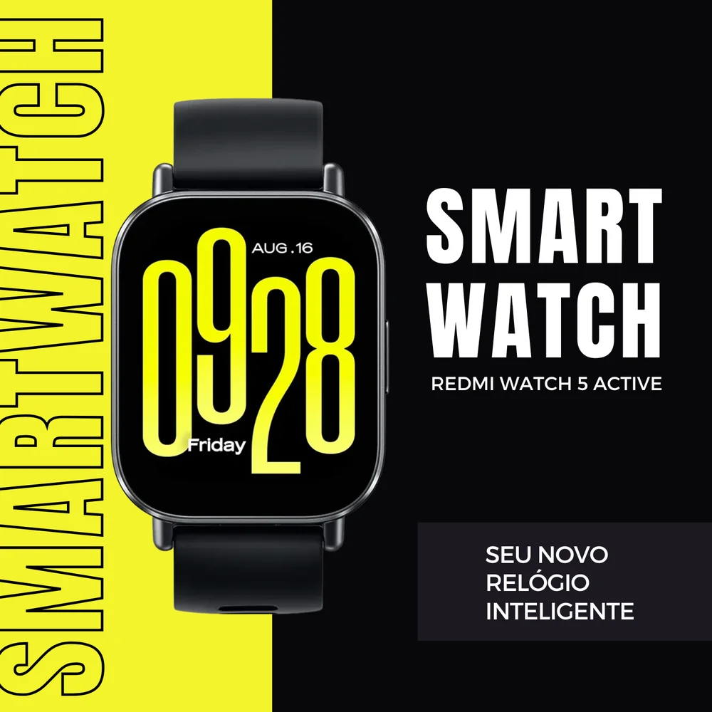 Smartwatch Redmi Watch 5 Active Tela Lcd 2" 60hz 18 Dias Bateria Relógio Inteligente Compatível... 5