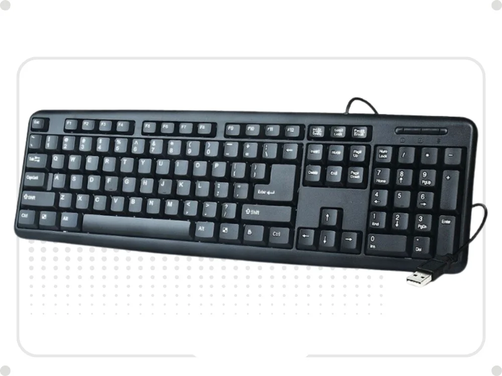Imagem 2 de 5 do produto Teclado Com Fio Usb 2.0 Preto P/ PC E Notebook