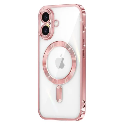 Capa Magsafe com Proteção Lente iPhone 16 Plus - Tela 6.7 Cor: Rosé