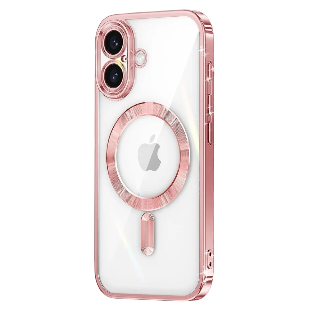 Imagem 1 de 4 do produto Capa Magsafe com Proteção Lente iPhone 16 Plus - Tela 6.7 Cor: Rosé