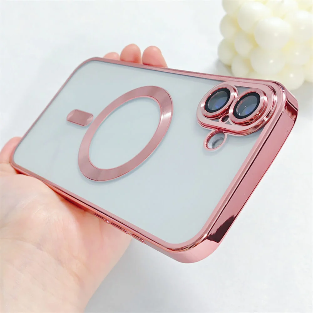 Imagem 4 de 4 do produto Capa Magsafe com Proteção Lente iPhone 16 Plus - Tela 6.7 Cor: Rosé