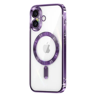 Capa Magsafe com Proteção Lente iPhone 16 Plus - Tela 6.7 Cor: Vinho