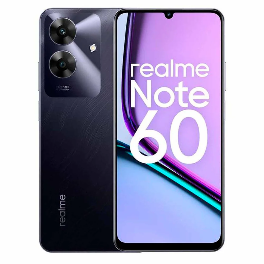 Smartphone Realme Note 60 Rmx3933 Dual Sim De 256gb 4gb Ram De 32mp  5mp Marble Black (anatel)