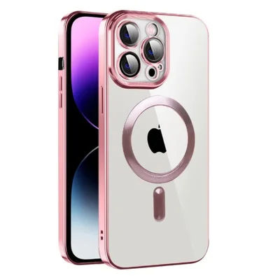 Capa Magsafe com Proteção Lente iPhone 16 Pro Max - Tela 6.9 Cor: Rosé