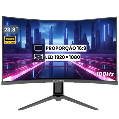 Monitor Gamer Bluecase Eras 23,8" Curvo R1800 Full Hd 100hz LED Va 8 Bit Dp/hdmi - Bm24ffd4gc